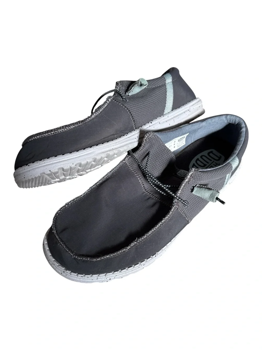 Hey Dude Wally Lite Casual Slip-On Shoes - Charcoal Gray NEW